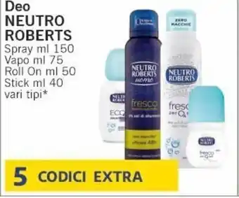 Paghi Poco Neutro Roberts Deo Spray ml 150 vari tipi offerta