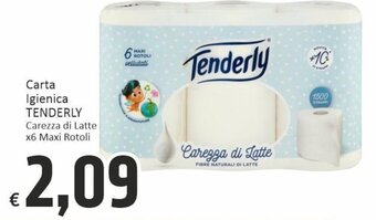 Paghi Poco Tenderly Carta Igienica Carezza di Latte x6 Maxi Rotoli offerta
