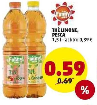 PENNY Thè Limone, Pesca 1,5L offerta