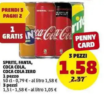 PENNY Sprite, Fanta, Coca Cola Zero offerta