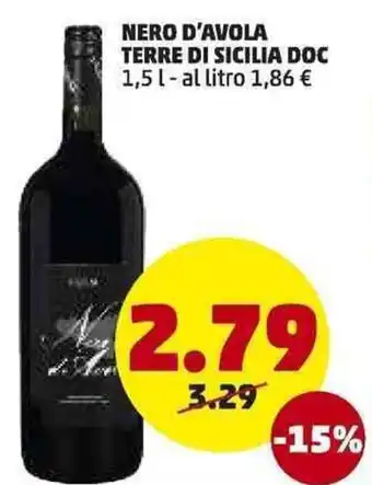 PENNY Nero D'Avola Terre Di Sicilia Doc 1,5L offerta