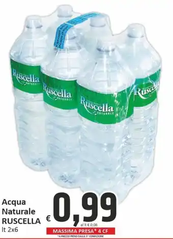 Paghi Poco Ruscella Acqua Naturale lt 2x6 offerta