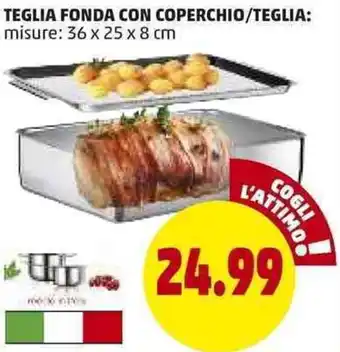 Teglia Fonda Con Coperchio/Teglia