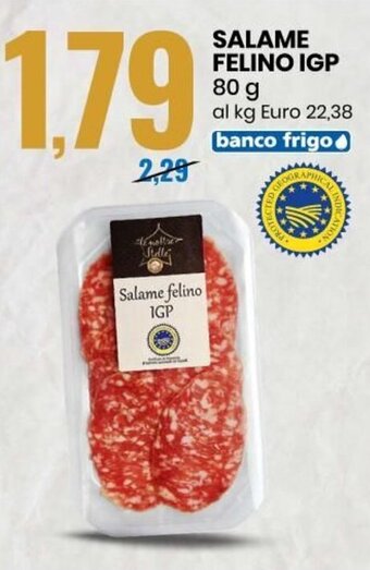 Eurospin Salame Felino IGP 80 g offerta