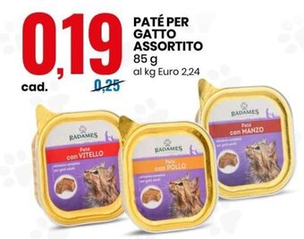 Eurospin Radames Paté Per Gatto Assortito 85 g offerta