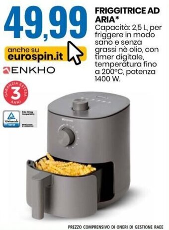 Eurospin Enkho Friggitrice Ad Aria offerta
