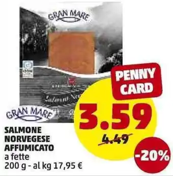 PENNY Salmone Norvegese Affumicato 200g offerta