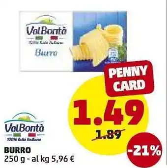 PENNY Burro 250g offerta