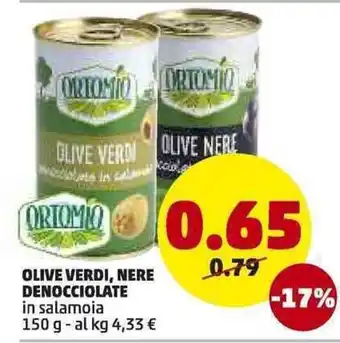 PENNY Olive Verdi, Nere Denocciolate 150g offerta