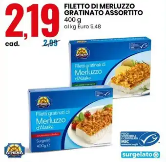 Eurospin Filetto Di Merluzzo Gratinato Assortito 400 g offerta