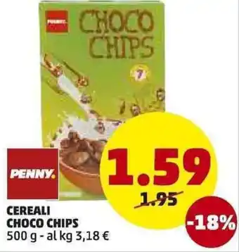 PENNY Cereali Choco Chips 500g offerta