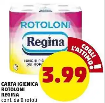 PENNY Carta Igienica Rotoloni Regina offerta