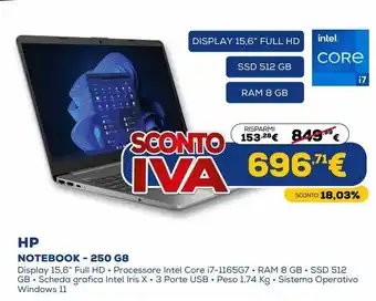 Euronics Hp notebook - 250 g8 offerta