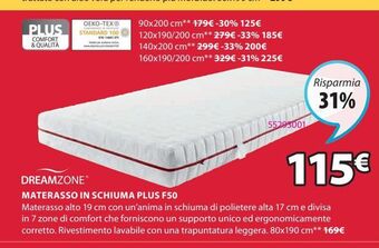 JYSK Materasso in schiuma plus f50 offerta