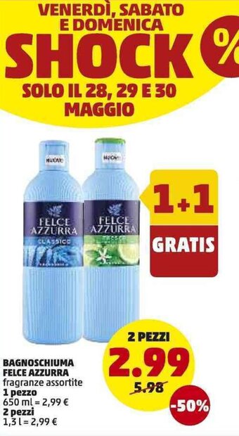PENNY Bagnoschiuma Felce Azzurra offerta