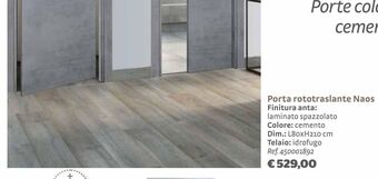 Bricocenter Porta rototraslante naos finitura anta: laminato spazzolato colore: cemento offerta