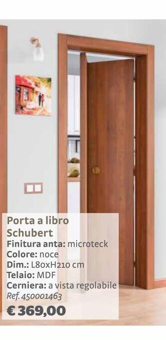 Bricocenter Porta a libro schubert finitura anta: microteck colore: noce offerta