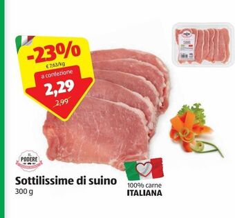 ALDI Il podere sottilissime di suino offerta