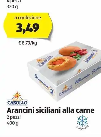 ALDI Arancini siciliani alla carne offerta