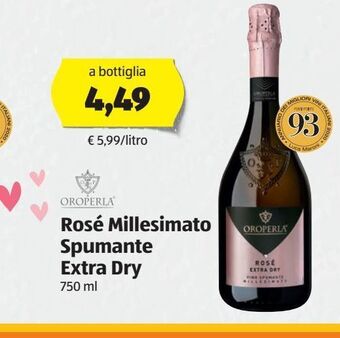 ALDI Rose millesimato spumante extra dry offerta