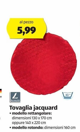 ALDI Tovaglia jacquard offerta