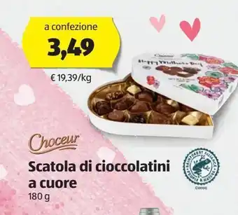 ALDI Scatola di cioccolatini a cuore offerta