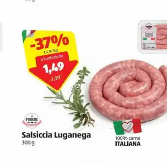 ALDI Salsiccia luganega il podere offerta