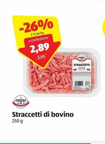 ALDI Il podere straccetti di bovino 250 g offerta
