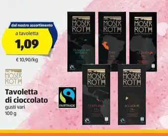 ALDI Tavletto di cioccolato offerta