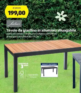 ALDI Tavolo da giardino in allumino allungabile offerta