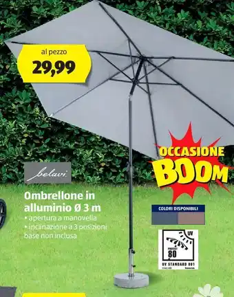 ALDI Ombrellone in allumini 3 m offerta