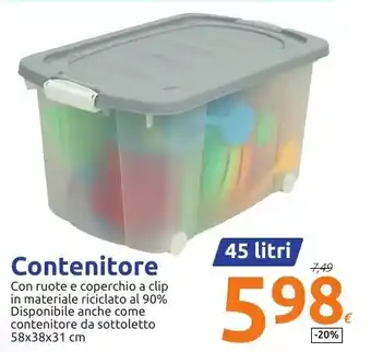 Action Contenitore 45 litri offerta