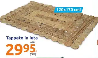 Action Tappeto in iuta 120 x 170 cm offerta