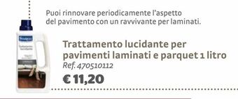 Bricocenter Trattamento lucidante per pavimenti laminati e parquet 1 litro offerta