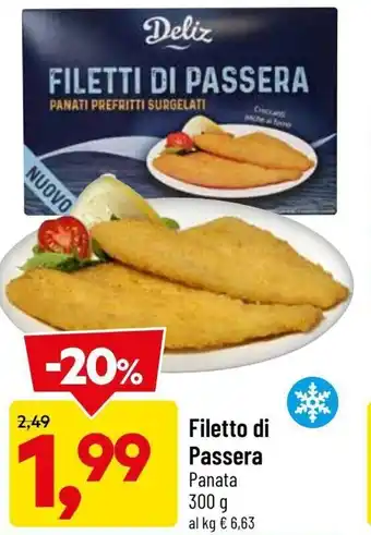 DPiù Filetto di Passera 300g offerta