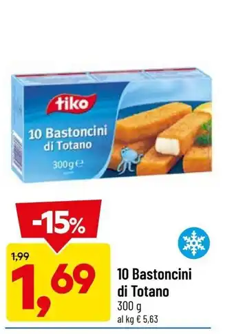 DPiù 10 Bastoncini di Totano 300g offerta