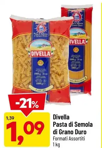DPiù Divella Pasta di Semola di Grano Duro 1kg offerta