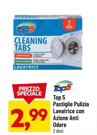 DPiù Top 5 Pastiglie Pulizia Lavatrice con Azione Anti Odore 2 dosi offerta