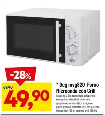 DPiù Dcg mvg820 Forno Microonde con Grill offerta