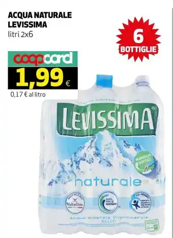 Ipercoop Levissima Acqua Naturale Litri 2x6 offerta
