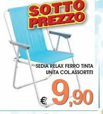 Sedia Relax Ferro Tinta Unita Col. Assortiti