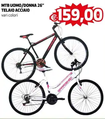Ipercoop MTB Uomo/Donna 26" Telaio Acciaio offerta