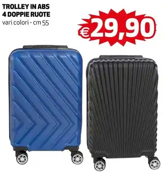 Trolley in Abs 4 Doppie Ruote cm 55