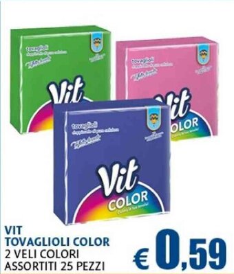 Vit Tovaglioli Color 2 veli 25 pezzi