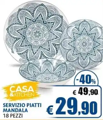 Casa & Co Casa & Kitchen Servizio Piatti Mandala 18 pezzi offerta