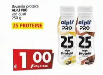 Alter Discount Alplí Pro Bevanda proteica vari gusti 250g offerta