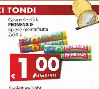Promenade Caramelle stick ripiene menta/frutta 2x34g