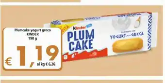 Kinder Plumcake yogurt greco 190g