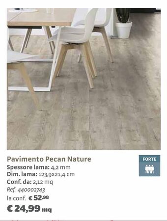 Bricocenter Pavimento pecan nature spessore lama: 4,2mm offerta