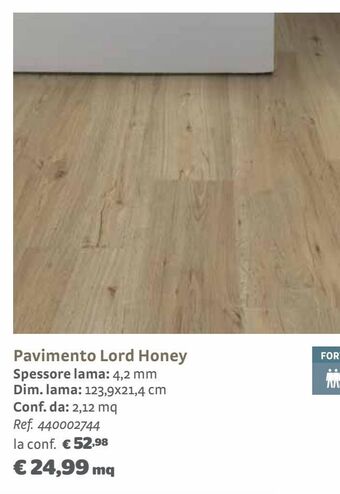 Bricocenter Pavimento lord honey spessore lama: 4,2mm offerta